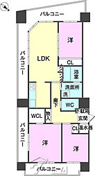 D'グラフォート沖縄タワー 3LDKの間取図画像
