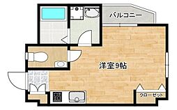 ひがわアパート ワンルームの間取図画像