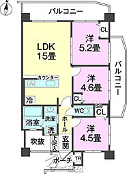 ライオンズマンション壺屋第3 3LDKの間取図画像