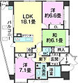 D'クラディア新都心ラックスヒルズ5階5,480万円