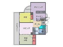 コートヴィレッジ山下町 2LDKの間取図画像
