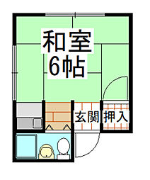 幸荘 1Kの間取図画像