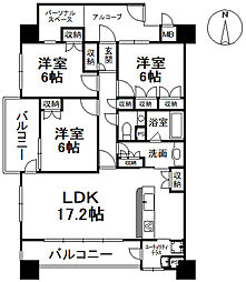 グランディア会津 3LDKの間取図画像