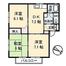 アクセスSKB 3DKの間取図画像