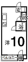 キャンパスせいこー ワンルームの間取図画像