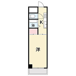 高尾ハイツ 1Kの間取図画像