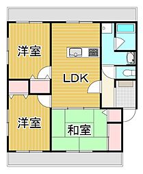 馬渕マンション 3LDKの間取図画像