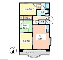 アーバン・コート 3LDKの間取図画像