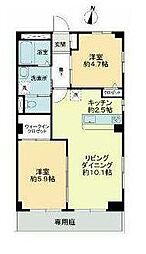 フィネス阿島 2LDKの間取図画像