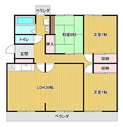 間取図画像 3LDK