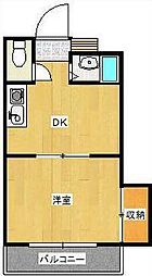 メゾン千 1Kの間取図画像