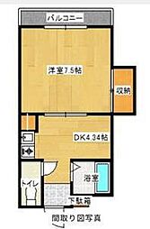 メゾン千 1DKの間取図画像