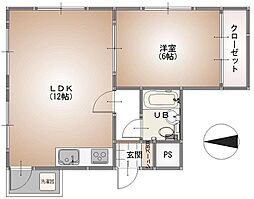 セレスティアルニイハマ 1LDKの間取図画像