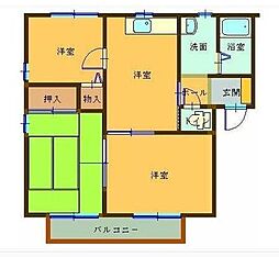 ディアスとも 3DKの間取図画像