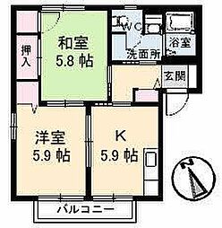 セレクトハウス 2Kの間取図画像