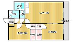 間取図画像 2LDK
