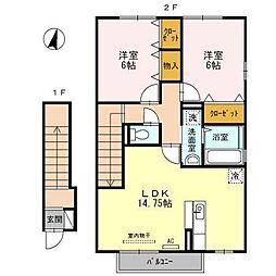 間取図画像 2LDK