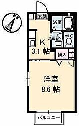 シャーメゾン坂井町 1Kの間取図画像
