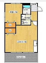 エバ・グリーンハイツ 1DKの間取図画像