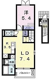casafeliceE-1 1LDKの間取図画像