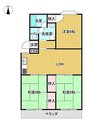 西条ロイヤルハイツ 3LDKの間取図画像