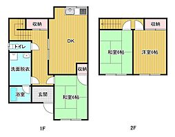 若草町　平井貸家 1階3DKの間取り
