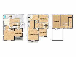 高松市前田東町 一戸建 リフォーム住宅 3SLDKの間取り
