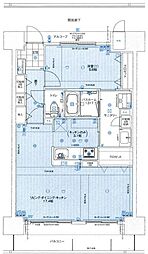 アルファライフ瓦町駅東 6階 1LDK 1LDKの間取り