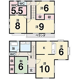 木田郡三木町氷上 一戸建 5DKの間取り