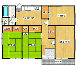 新居浜市松神子 一戸建 4DKの間取り