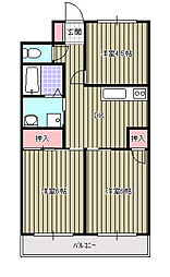 エアリーマンション 3DKの間取図画像