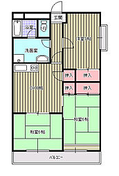 ロイヤルハイツ 2LDKの間取図画像