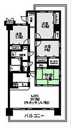 マリベール中須賀 4LDKの間取図画像