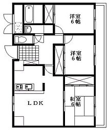 アーバンコート中須賀弐番館 3LDKの間取図画像