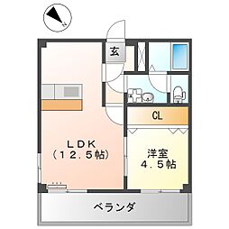 高知市朝倉丙 1LDK 5F(初期費用減額CP) 3階