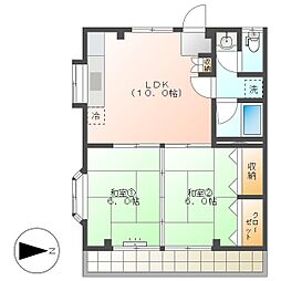 高知市石立町 2LDK 2F(最上階・角部屋・P近隣月極有) 2階