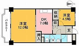 コーポ朝日V 5階3DKの間取り