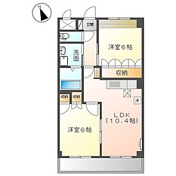 モンターニャ 2LDKの間取図画像