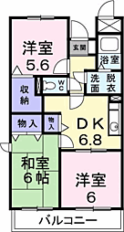 ソレイユ神田 3DKの間取図画像