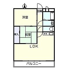 青柳町2ＬＤＫ 7階2LDKの間取り