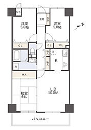 アルファステイツ桟橋通り2 3LDKの間取図画像