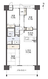 アルファパーク高知駅 3LDKの間取図画像