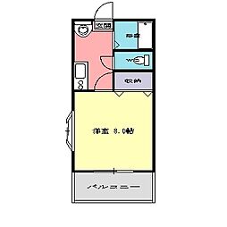 アークジュネス 1Kの間取図画像