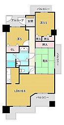 サーパス高須2 3LDKの間取図画像