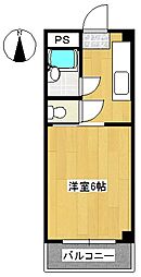 ハイツのぞみ 1Kの間取図画像