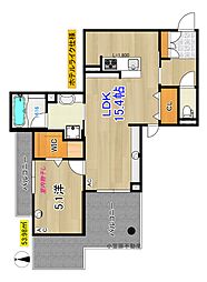 クラス グラサ 3階1LDKの間取り