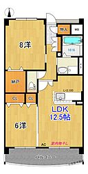 ヴィラブリック 2LDKの間取図画像