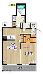 BEREOGardens弥右衛門 1LDKの間取図画像