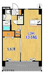 エルフィーノ2 1LDKの間取図画像
