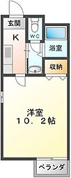 ロイヤルハウス西泉　弐番館 2階1Kの間取り